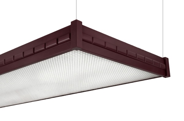 Лампа плоская светодиодная "Turnus" (махагон, серебристый отражатель, 305х66х10см)