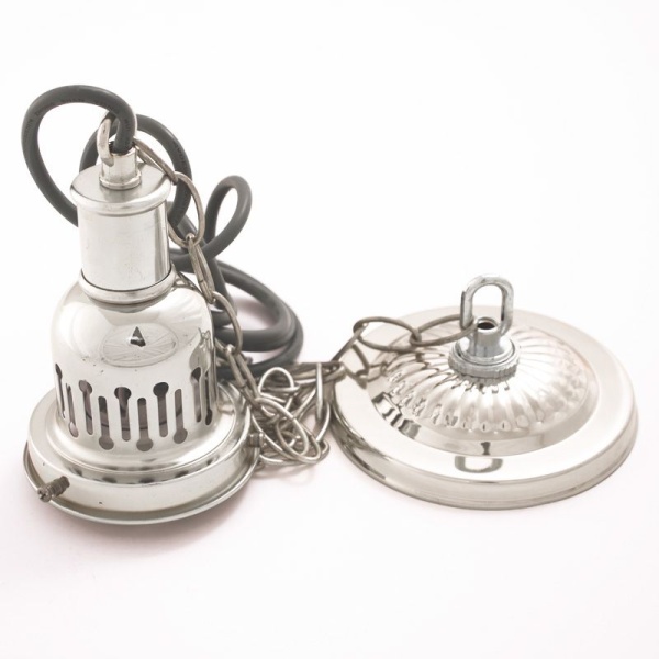 Лампа на один плафон «Elegance» (серебристая чашка,серебристый плафон D35см)