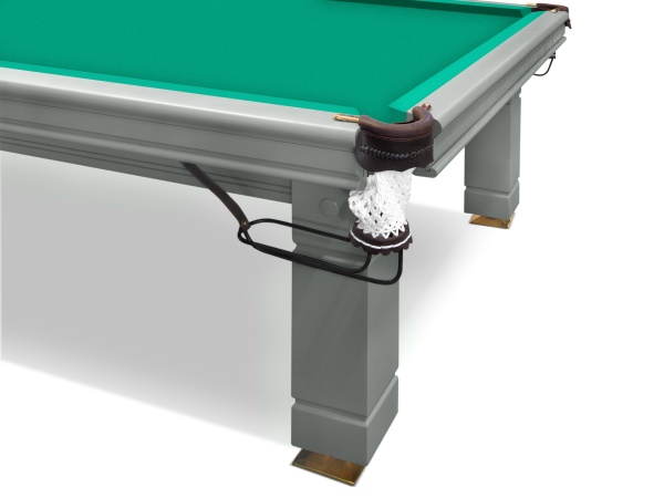 Бильярдный стол для русской пирамиды "Hardy" (10 футов, 6 ног, сланец 38мм, борт ясень, цвет RAL 7003)