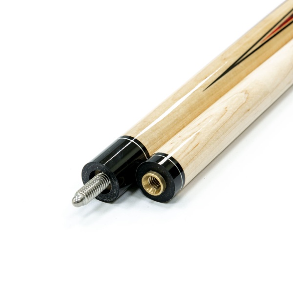 Двухсоставной бильярдный кий для пула "Classic Champion A-6" (черно-натуральный) с оплеткой ирла