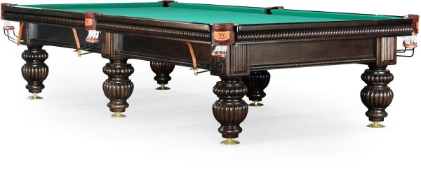 Бильярдный стол для русской пирамиды "Tower" 10 ф, борта дуб (черный орех)