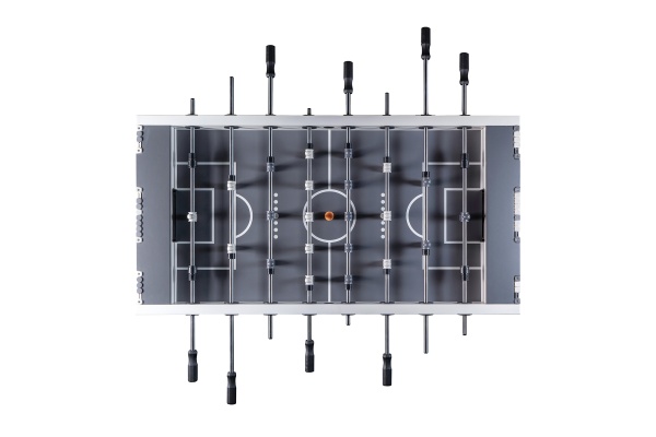 Игровой стол - футбол "NineStar Iron Pro ITSF Grey" (144х75,5х90)