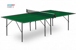 Теннисный стол для помещений "Start line Hobby-2 Indoor" (273 х 152,5 х 76 см) с колесами, зеленый