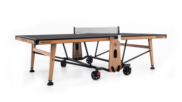 Теннисный стол складной для помещений "RASSON PREMIUM T01 Indoor" (274 х 152,5 х 76 см, натуральный дуб) с сеткой