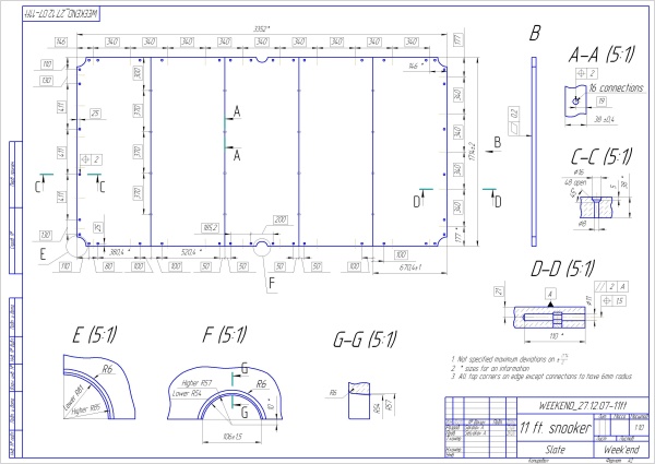 Комплект плит "Premium-Quality Rasson" 11 футов (38 мм, 5-pc) пирамида снукер